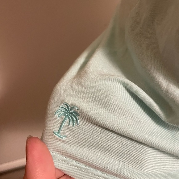 #89- LILLY PULITZER- light blue ruffled tank - Picture 3 of 4